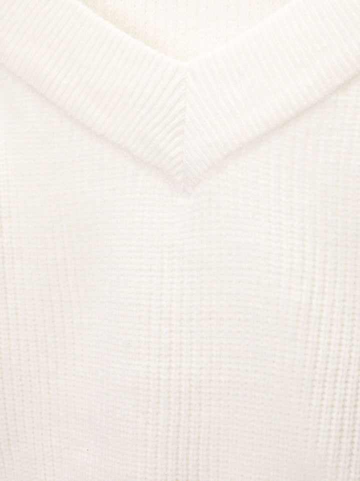 Moudda PULL & BEAR - Pull Crop Perlé Bardot Col V Double Way - Tunisie 3