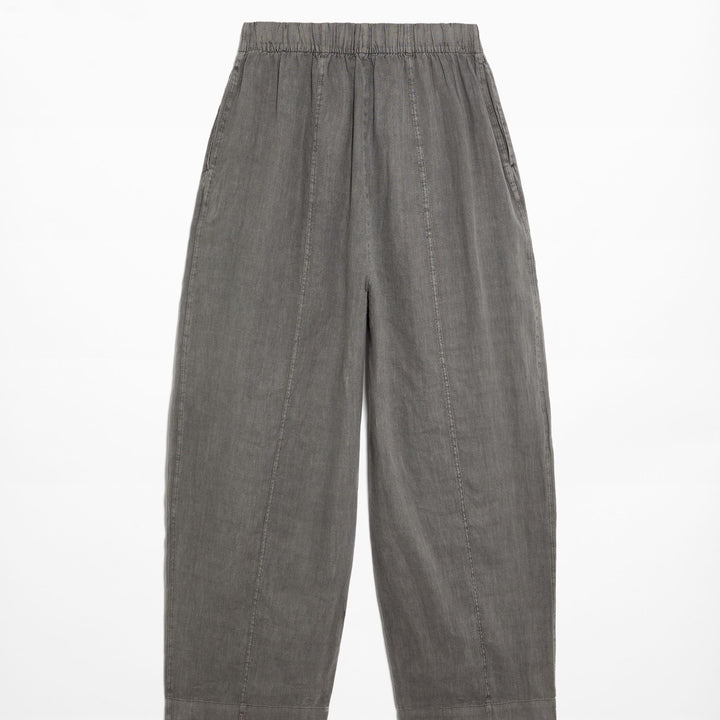 Moudda Oysho - Pantalon 100% Lin Lavé Barrel Taille Moyenne - Tunisie 3