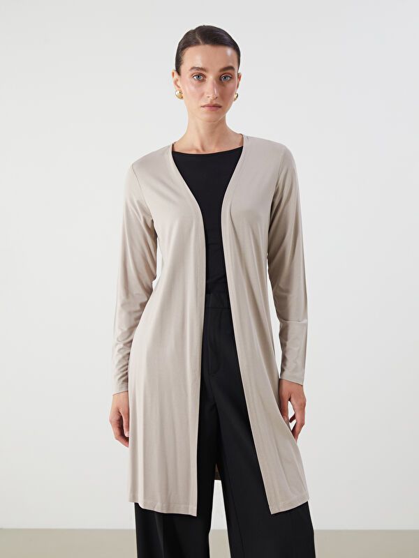 Moudda LC Waikiki - Cardigan jersey Femme Beige - Tunisie 1