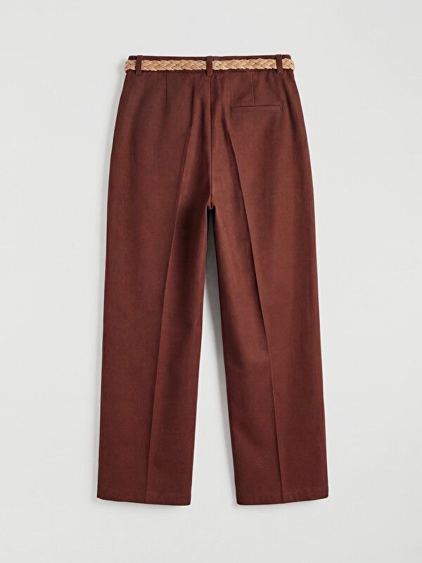 Moudda LC Waikiki - Pantalon fin en tissu pour Femme couleur Marron chocolat - Tunisie 2