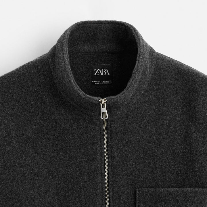 Moudda ZARA - Sweat - Demi-fermeture, Molleton & Laine (Noir Bleu) - Tunisie 3