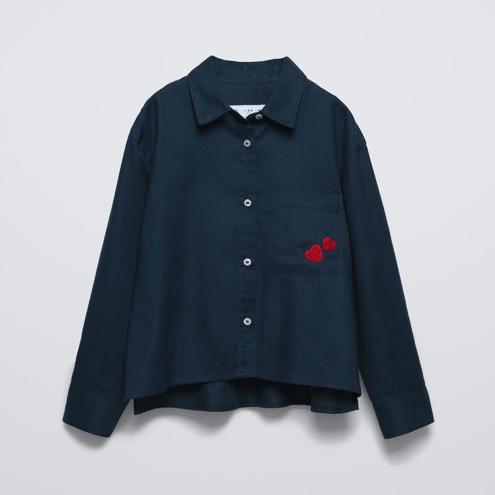 Moudda ZARA - Chemise fille qualité douillette patch cœur - Tunisie 1