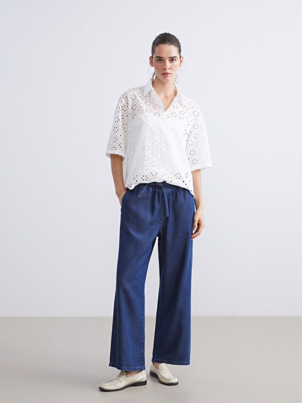 Moudda LC Waikiki - Pantalon jean tissé basique Femme Rodéo noir - Tunisie 1