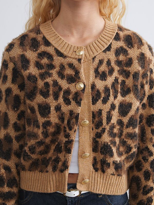 Moudda LC Waikiki - Cardigan en tricot Femme Brun - Tunisie 3