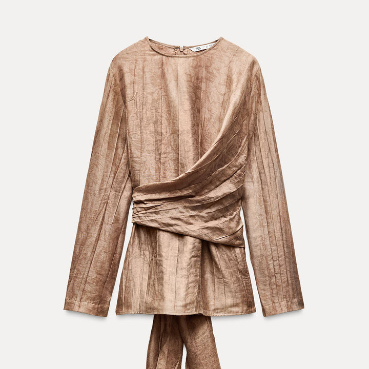 Moudda ZARA - La chemise jacquard enveloppante - Tunisie 1