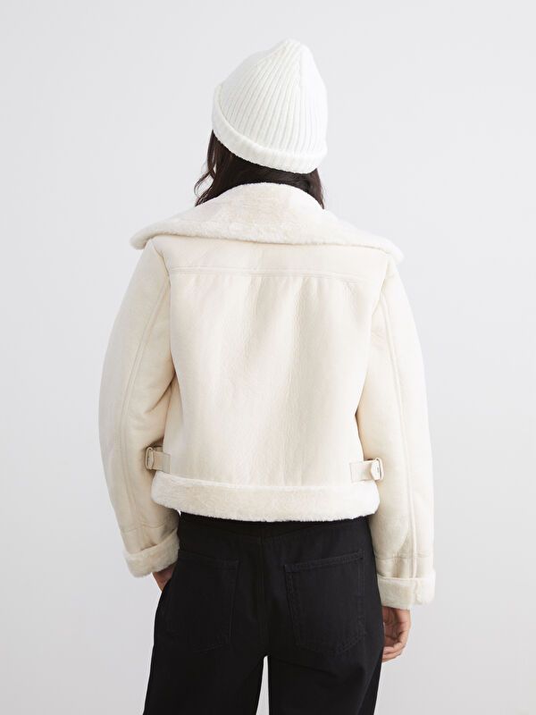 Moudda LC Waikiki - Manteau PU lourd Femme Beige clair - Tunisie 4