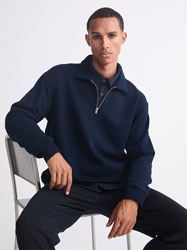 Moudda LC Waikiki - Sweatshirt en jersey Homme Marine - Tunisie 1