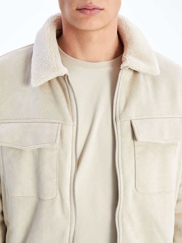 Moudda LC Waikiki - Manteau PU lourd Homme Ecru - Tunisie 3