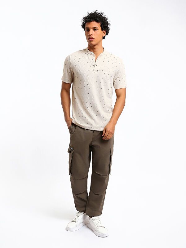 Moudda LC Waikiki - Pantalon cargo en tissu couleur Marron clair pour hommes - Tunisie 1