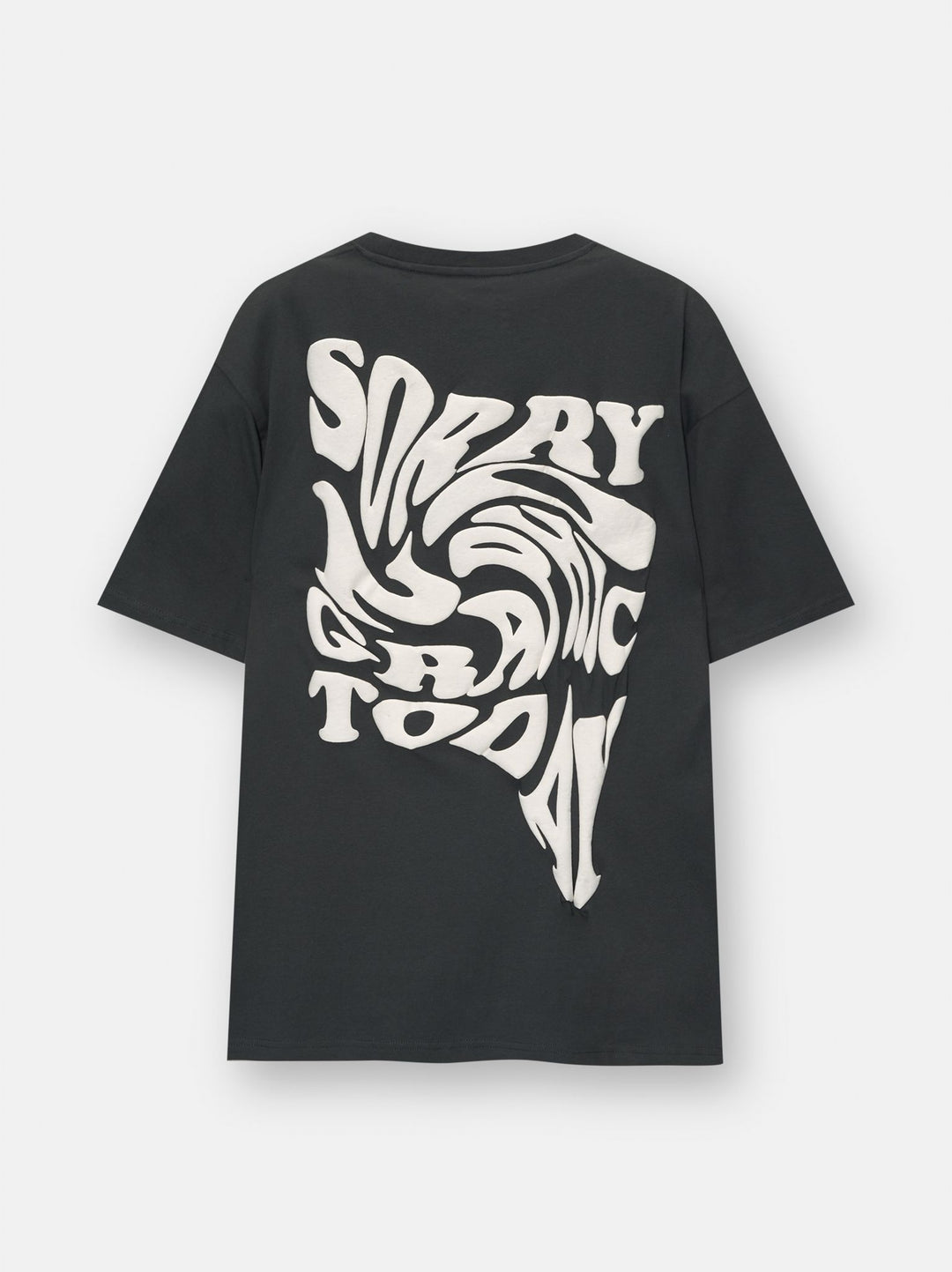 Moudda PULL & BEAR - T-Shirt Demi-Manches Text To Text Gris avec Imprimé - Tunisie 5