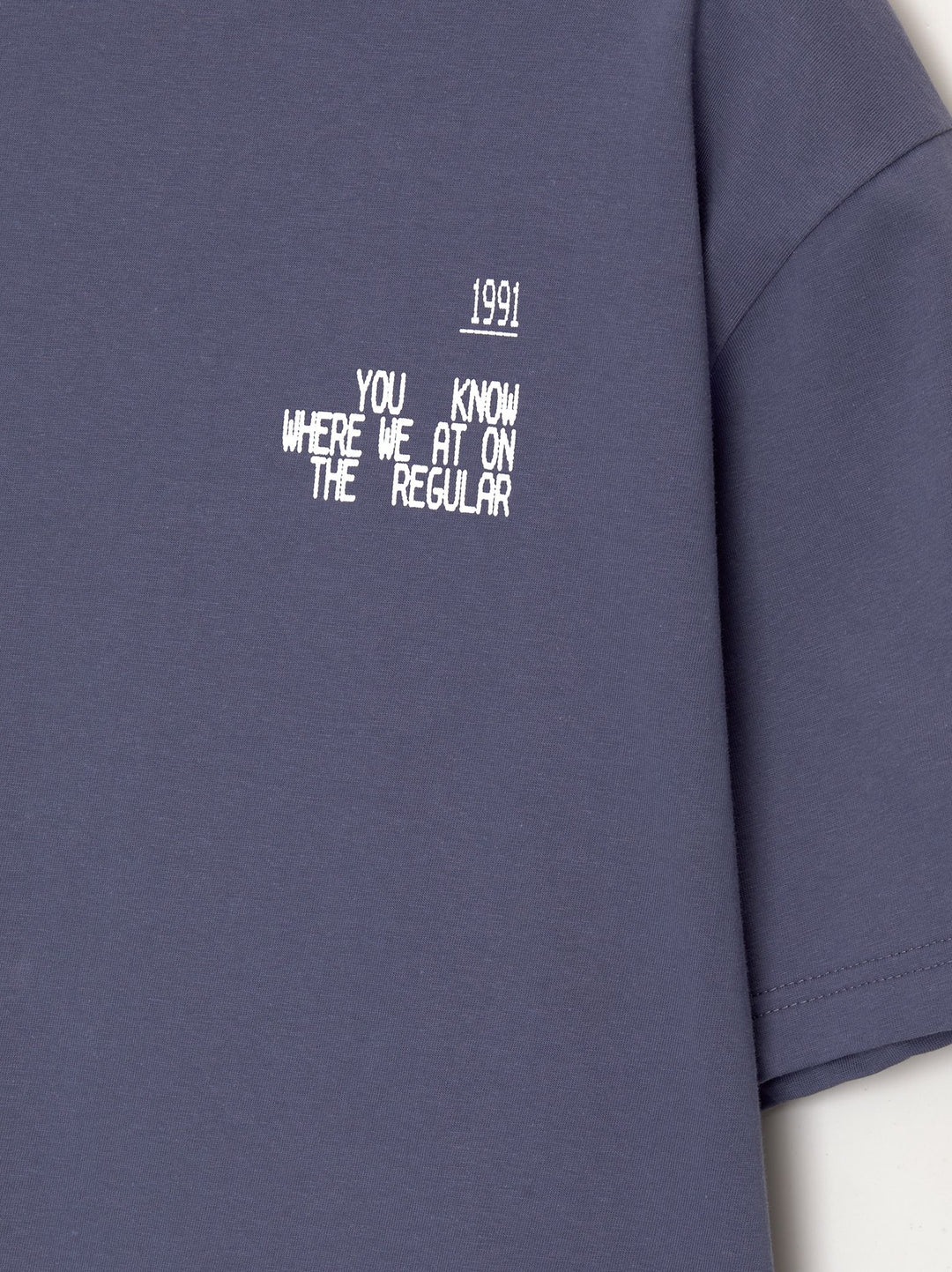 Moudda PULL & BEAR - T-Shirt Demi-Manches Lavé Texte Crack - Tunisie 3