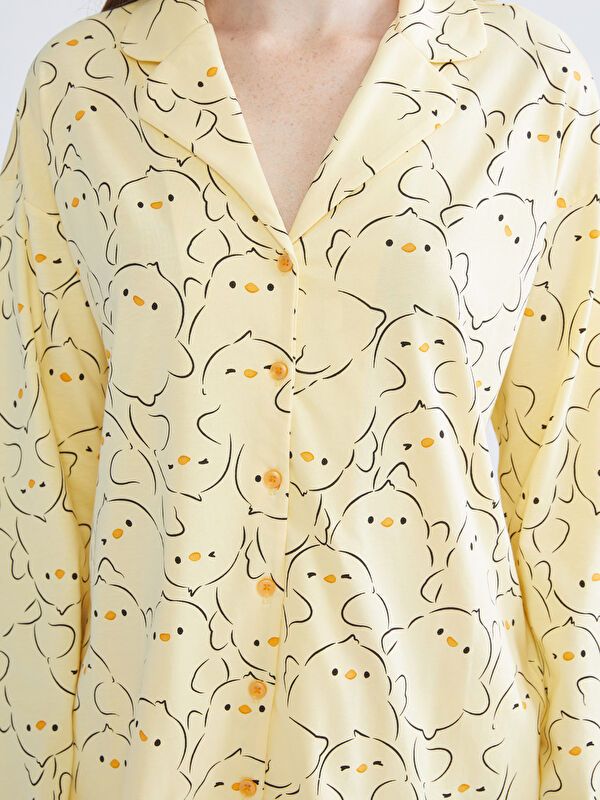 Moudda LC Waikiki - Pyjama manches longues Femme Imprimé jaune - Tunisie 3