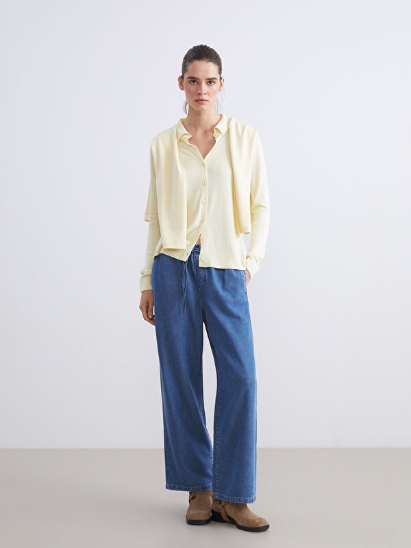 Moudda LC Waikiki - Pantalon jean tissé basique Femme Rodéo mid indigo - Tunisie 1