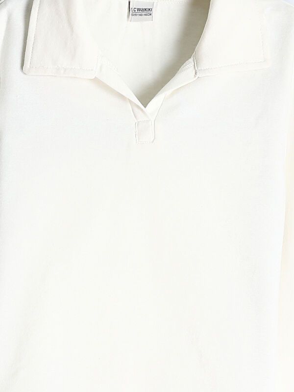 Moudda LC Waikiki - Body en jersey manches longues Fille Ecru - Tunisie 3