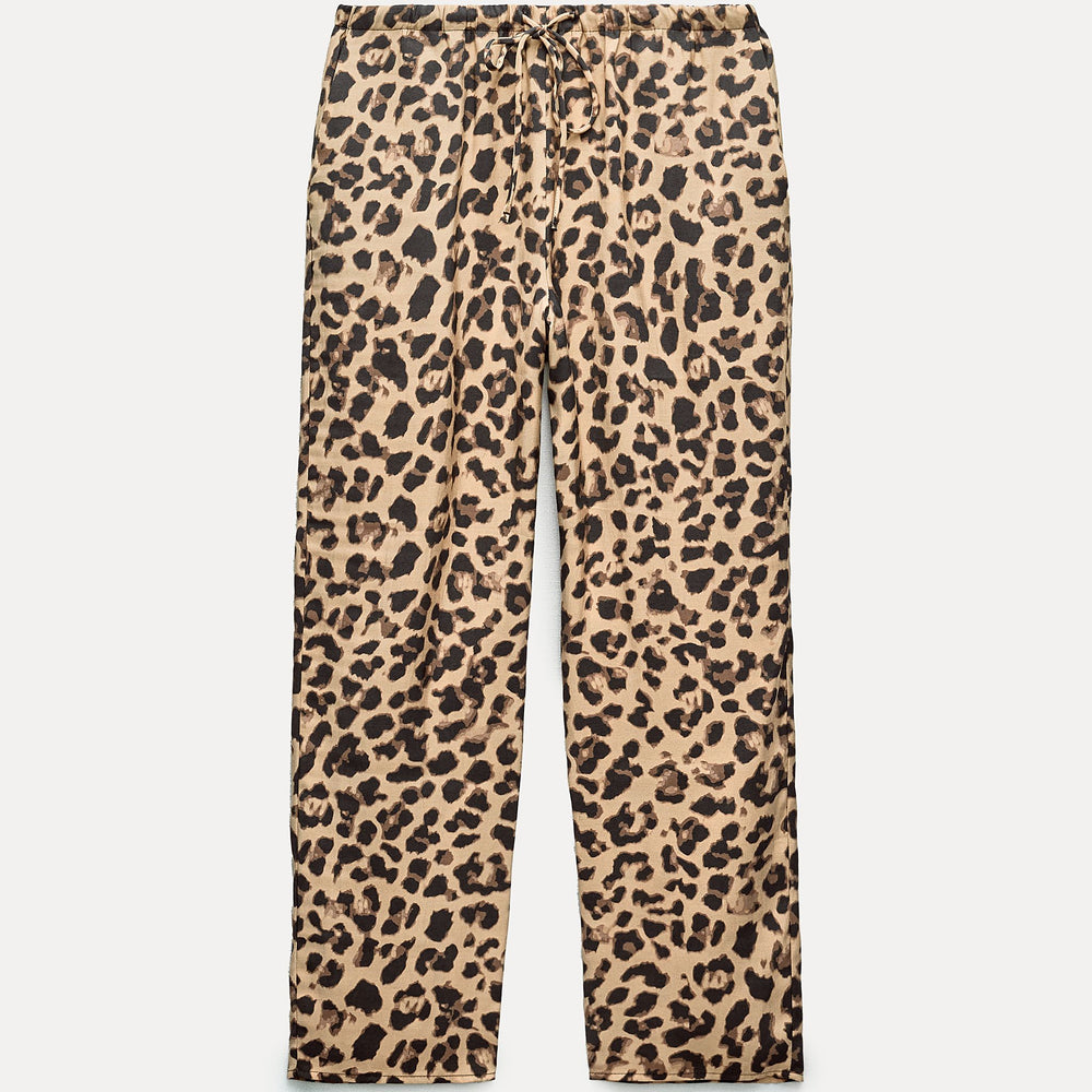 Moudda ZARA - Pantalon tencel imprimé léopard taille élastique - Tunisie 2