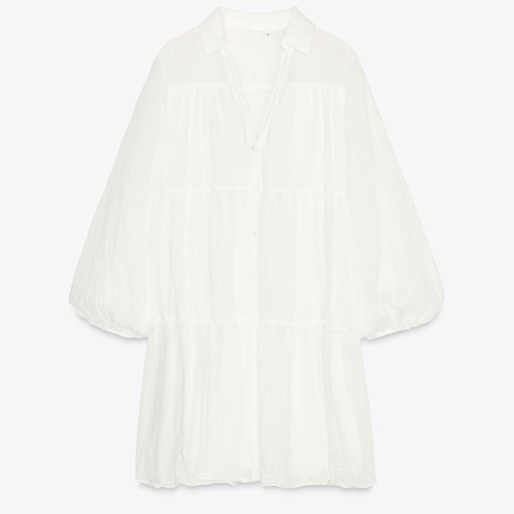 Moudda ZARA - Robe Mini Chemisier - Viscose & Panneaux - Tunisie 1