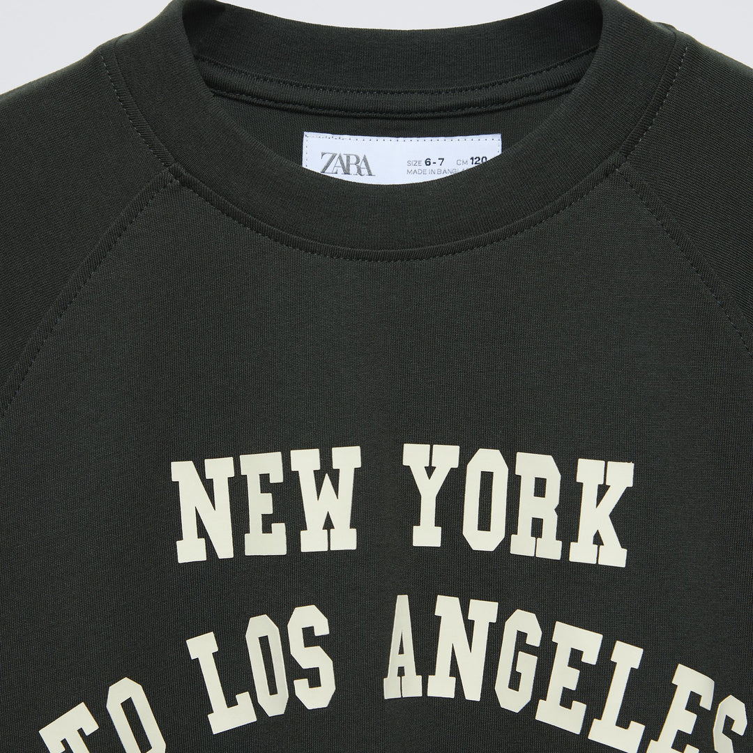 Moudda ZARA - T-shirt manches longues New York raglan new jogging - Tunisie 3