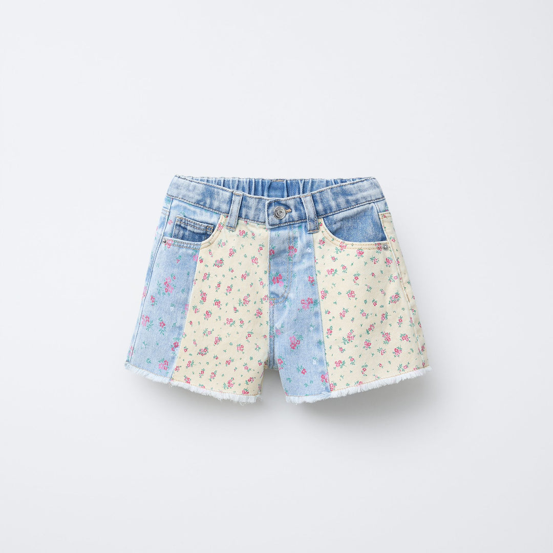 Moudda ZARA - Bermuda Denim Enfant - Patchs Fleurs - Tunisie 1