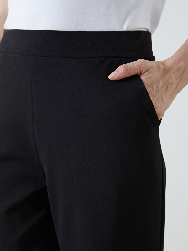 Moudda LC Waikiki - Pantalon tissé moyen basique Femme Noir - Tunisie 3