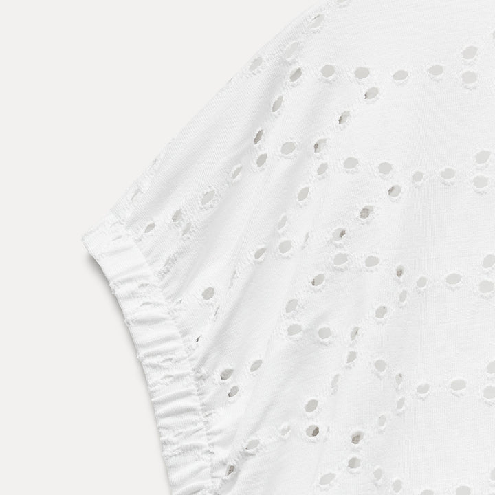Moudda ZARA - Top Broderie Anglaise Épaules Tombantes - Tunisie 3