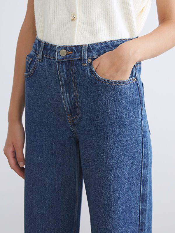 Moudda LC Waikiki - Pantalon jean tissé basique Femme Rodéo noir - Tunisie 3