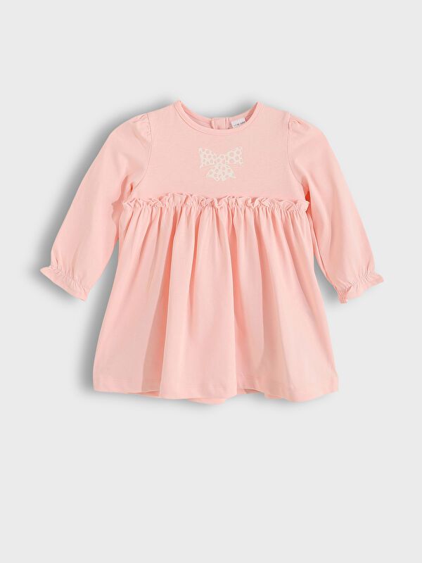 Moudda LC Waikiki - Robe en jersey manches longues Fille Rose pâle - Tunisie 1