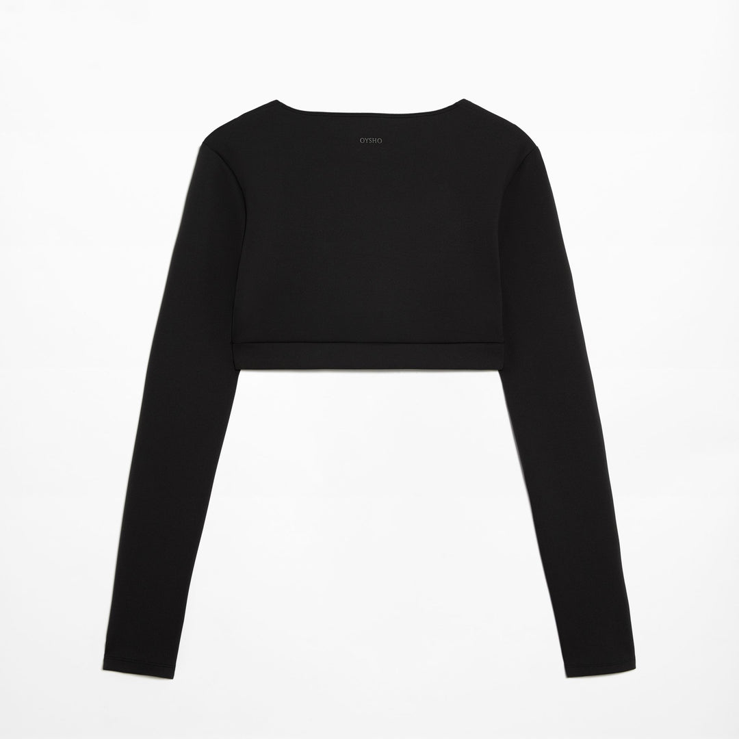 Moudda Oysho - T-Shirt Crop Scuba Nouvelle Fermeture - Tunisie 2