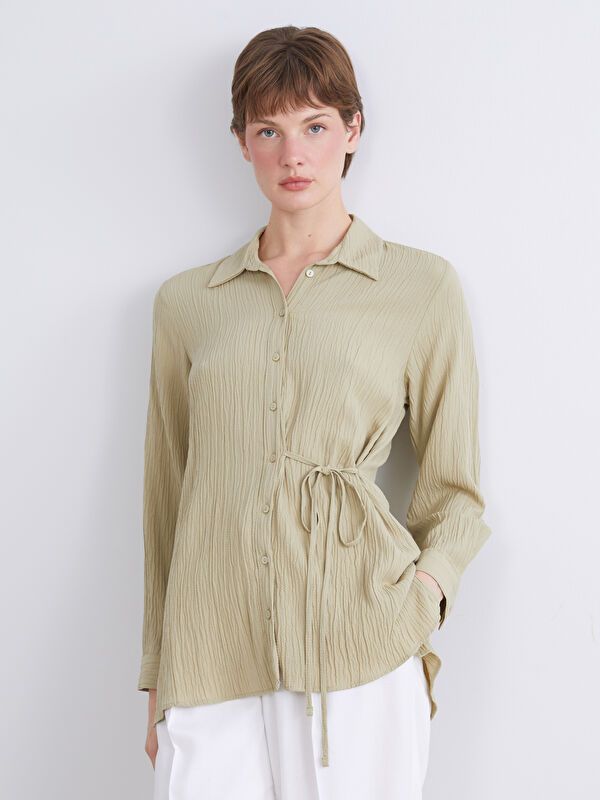 Moudda LC Waikiki - Tunique à manches longues Femme Vert clair - Tunisie 1