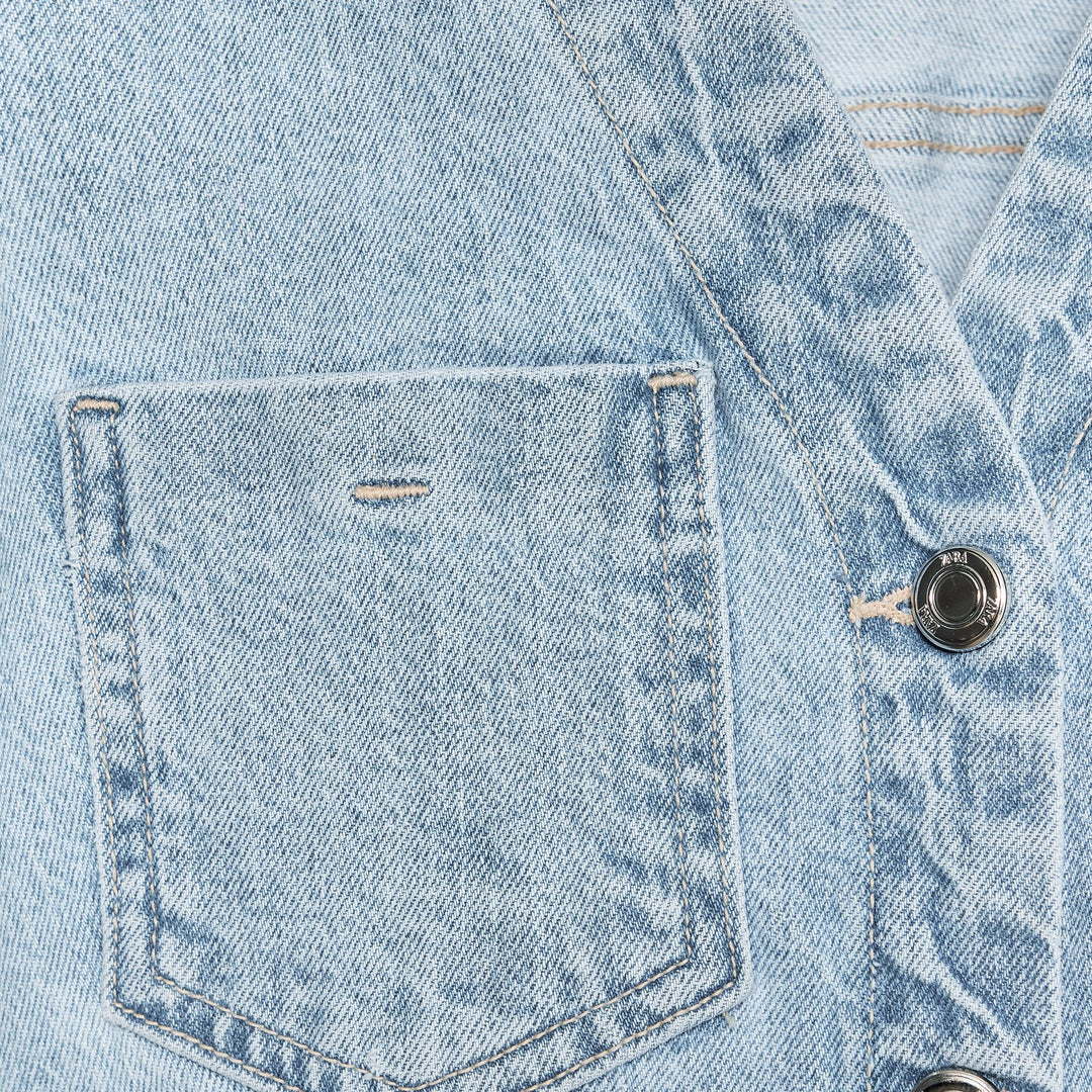 Moudda ZARA - Robe Denim Mini - Encolure Forcée & Boutons - Tunisie 3