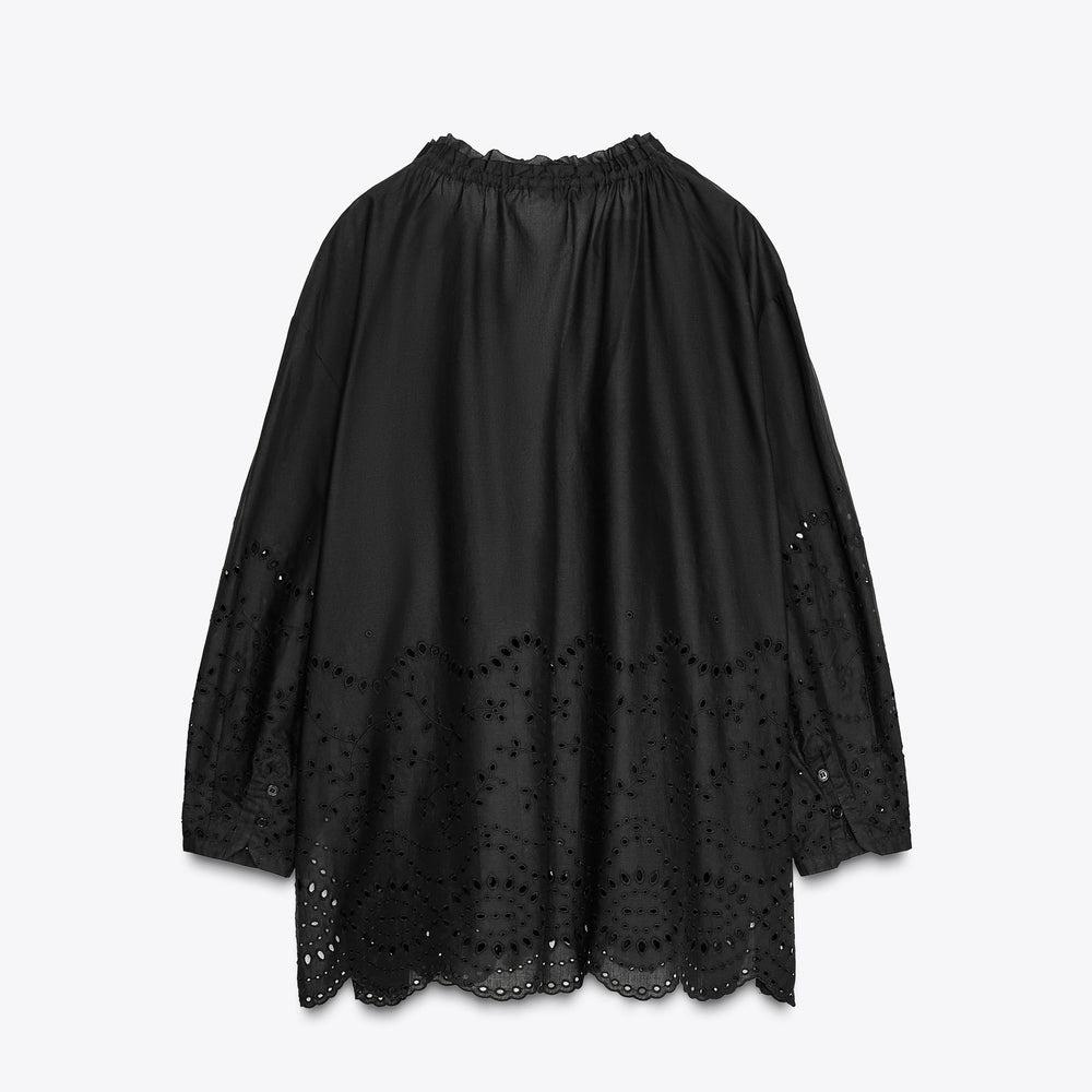 Moudda ZARA - Blouse Brodée - Col Riz - Tunisie 2