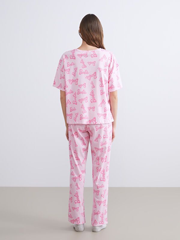 Moudda LC Waikiki - Pyjama manches courtes Femme Imprimé rose - Tunisie 4