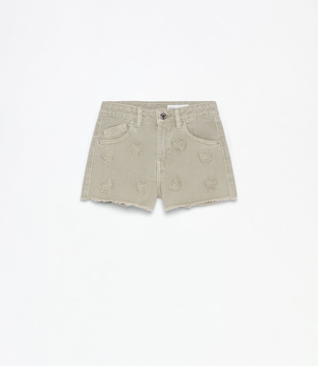 Moudda Lefties - Short A-Line Denim - Effet Déchiré & Broderie Fille D5 - Tunisie 2