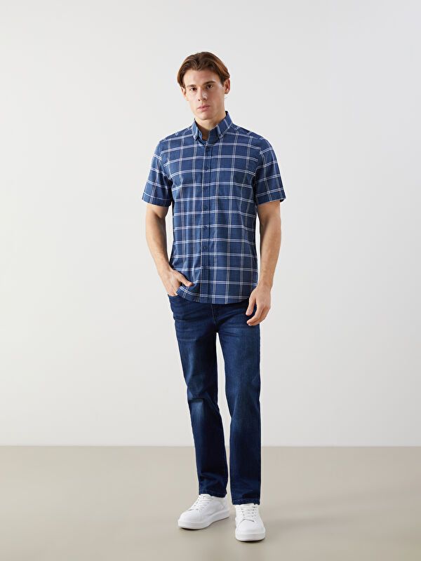 Moudda LC Waikiki - Chemise à carreaux manches courtes en tissu tissé pour Homme - Tunisie 2