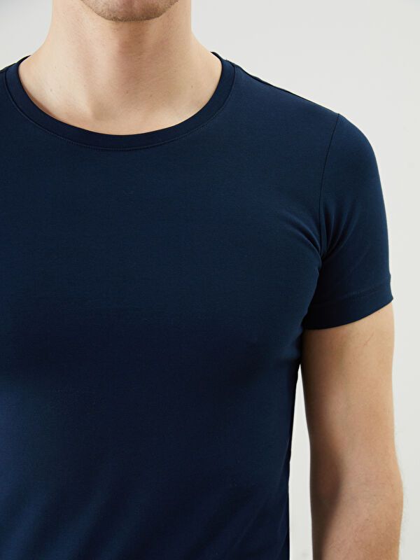 Moudda LC Waikiki - Débardeur sous-vêtement jersey manches courtes Homme Bleu marine - Tunisie 3