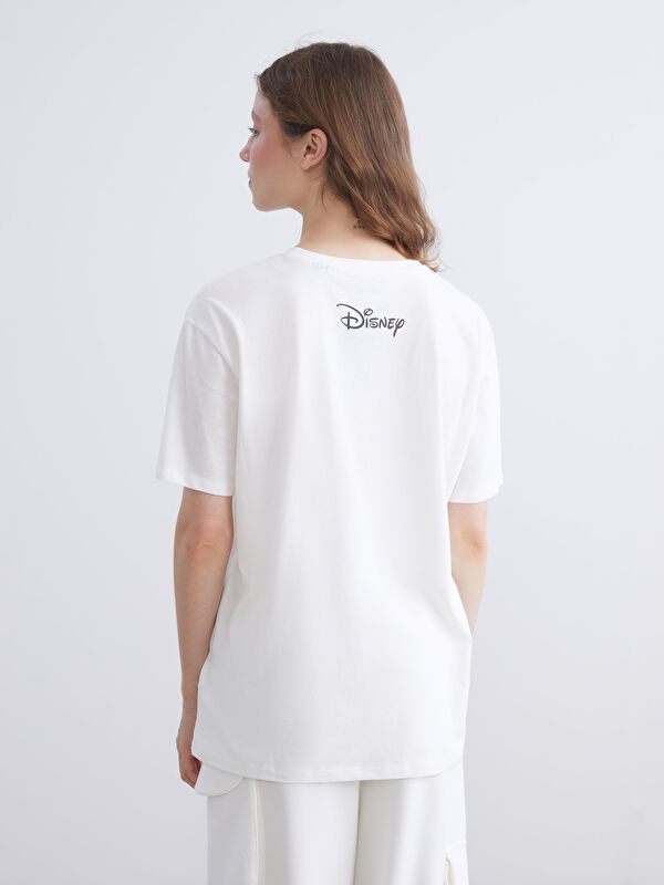 Moudda LC Waikiki - Body jersey manches courtes licence Femme Ecru - Tunisie 4