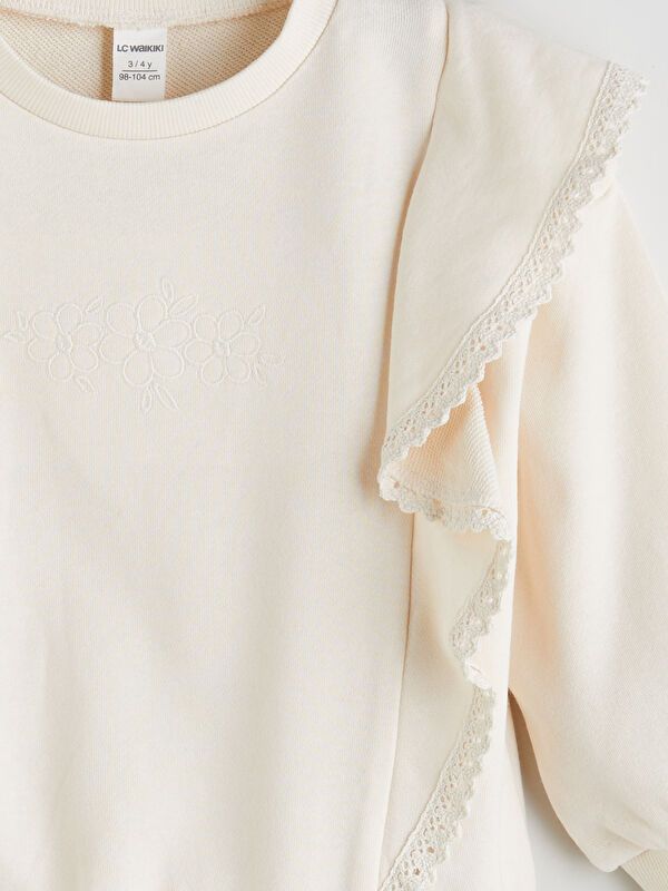 Moudda LC Waikiki - Sweatshirt en jersey Fille Crème - Tunisie 3