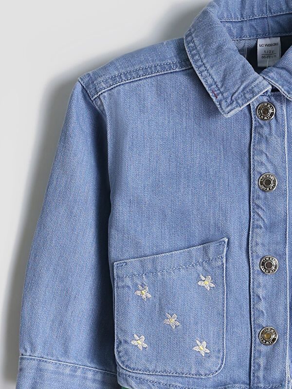 Moudda LC Waikiki - Manteau tissé en denim Fille Rodéo mid indigo - Tunisie 3