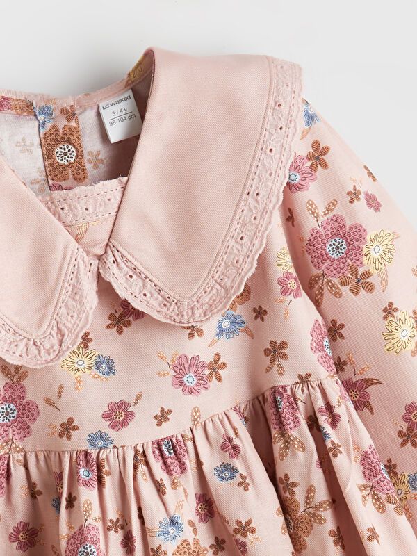 Moudda LC Waikiki - Robe tissée manches longues Fille Imprimé écru - Tunisie 2