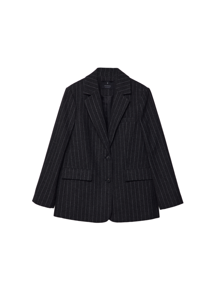 Moudda STRADIVARIUS - Blazer en Drap Basique à Rayures - Tunisie 4