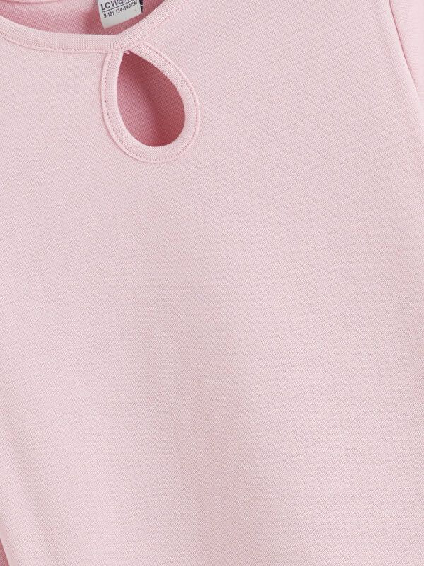 Moudda LC Waikiki - Body en jersey manches longues Fille Rose poussiéreux clair - Tunisie 3