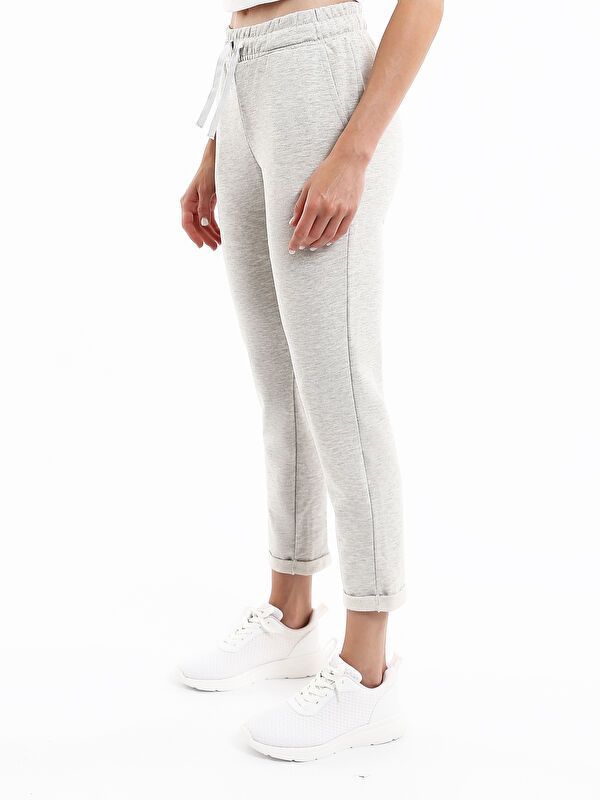Moudda LC Waikiki - Pantalon en jersey Femme Mélange gris clair - Tunisie 4