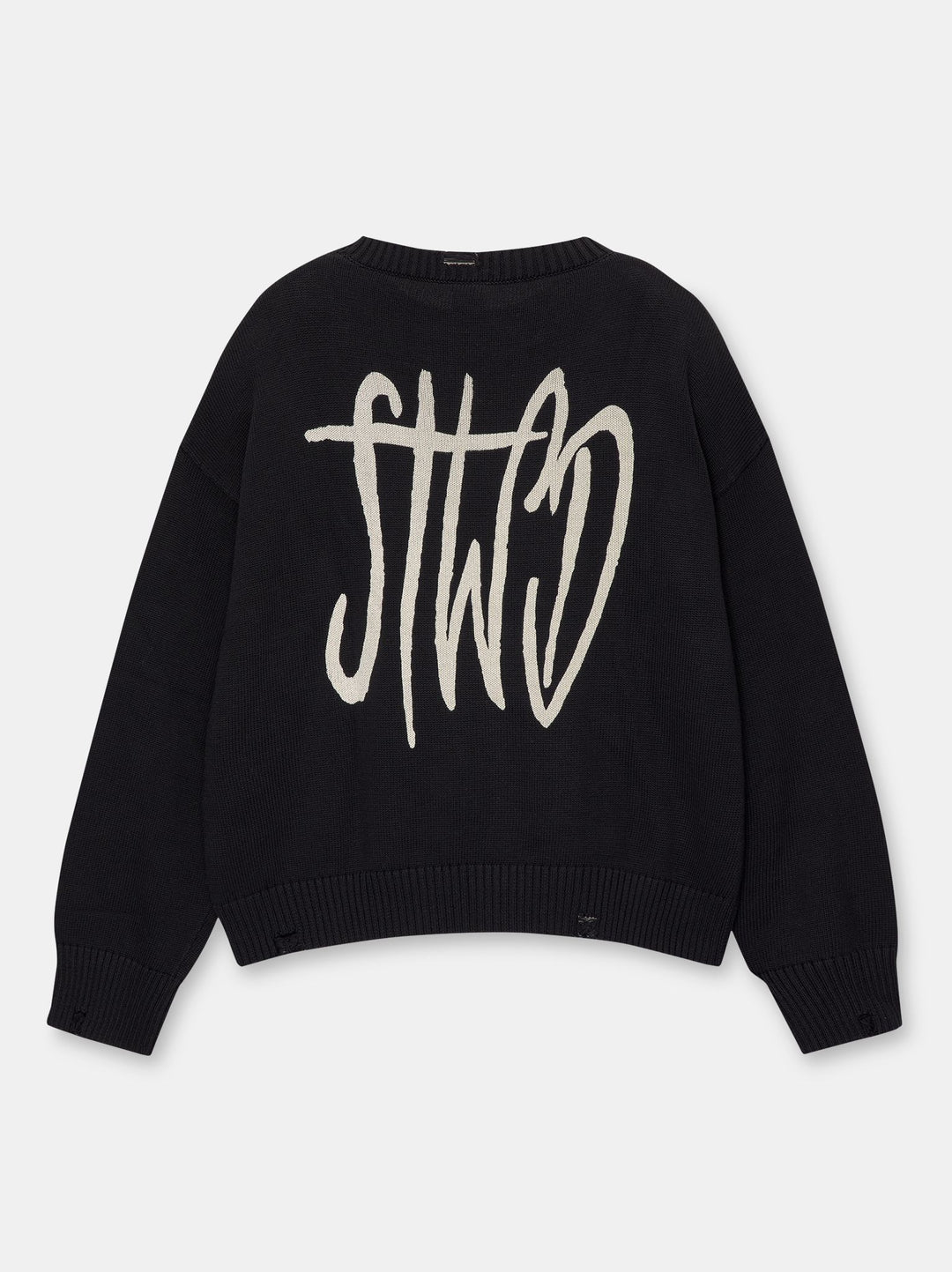 Moudda PULL & BEAR - Pull Manches Longues STWD Déchiré et Imprimé - Tunisie 1