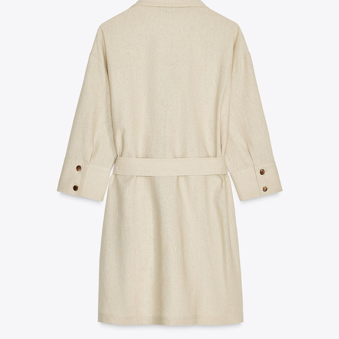 Moudda ZARA - Robe Mini Lin Chemisier - Boucle - Tunisie 2