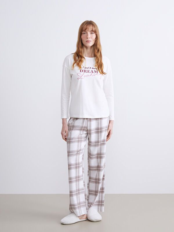 Moudda LC Waikiki - Pyjama tissé bas simple pour Femmes - Tunisie 1