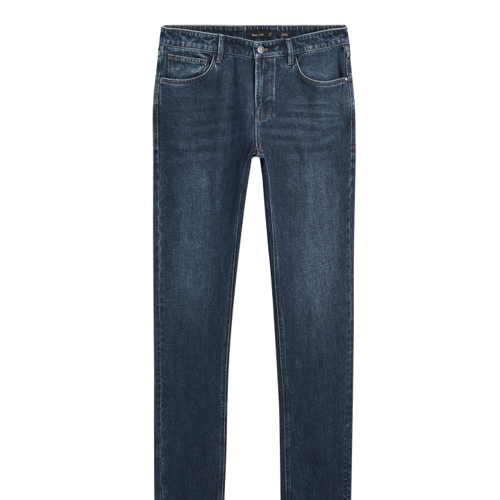 Moudda Massimo Dutti - Pantalon jean indigo lavé coupe fuselée - Tunisie 1