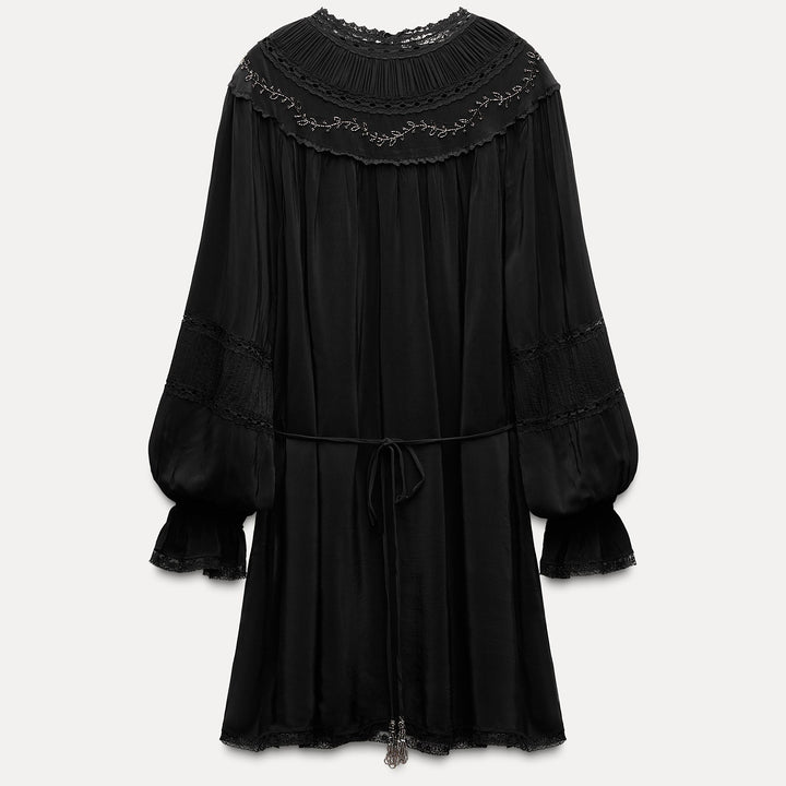 Moudda ZARA - Robe courte romantique brodée strass - Tunisie 1