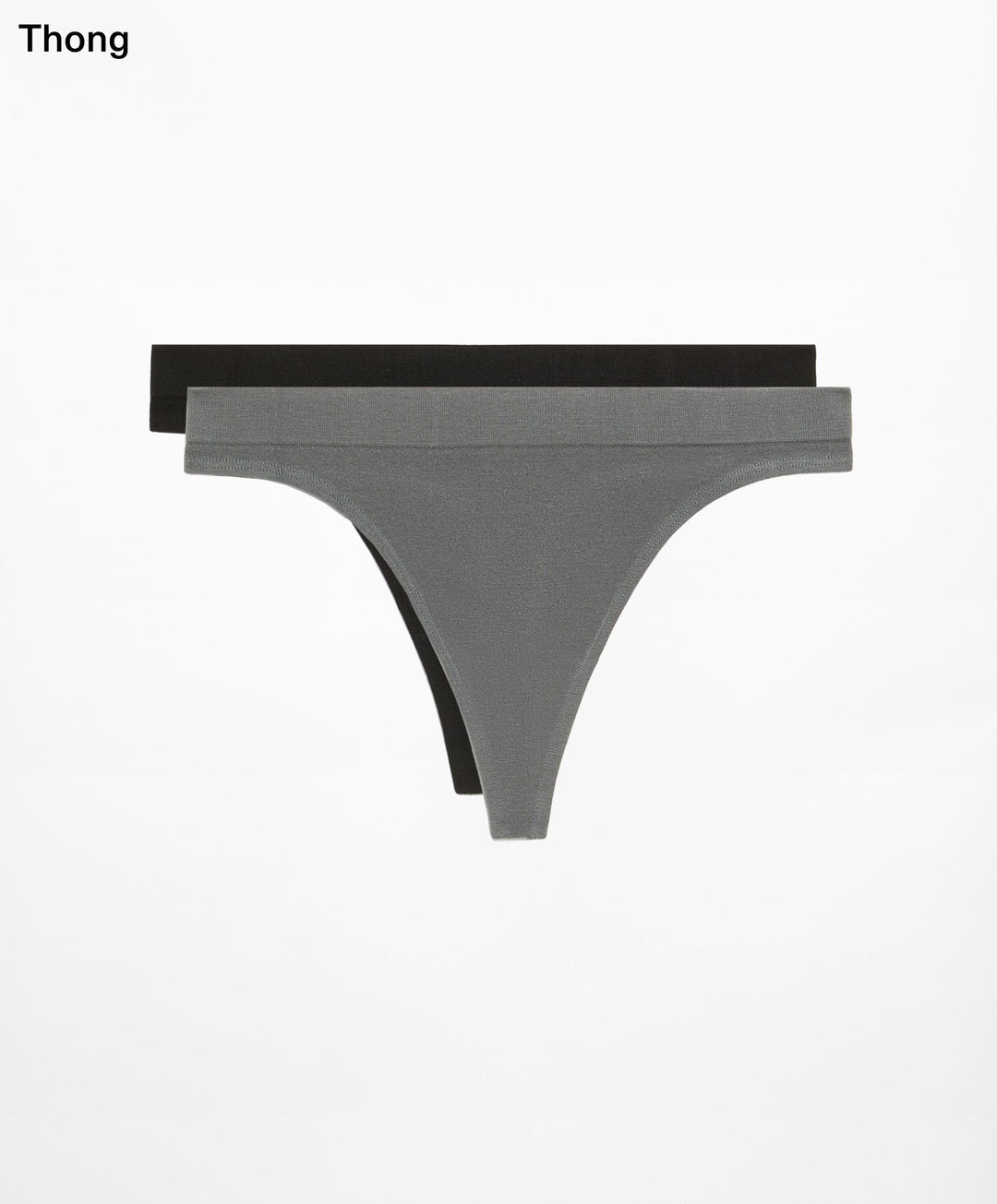 Moudda Oysho - Culotte 2D Sans Coutures Modal Logo Noir/Anthracite - Tunisie 1