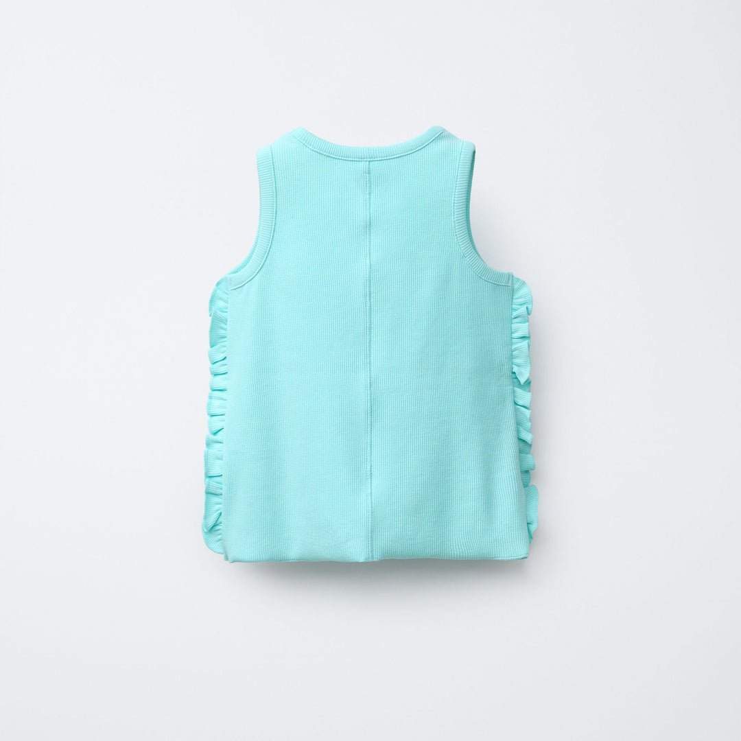 Moudda ZARA - T-Shirt Enfant - Côtes, Manches Courtes, Volant & Détail - Tunisie 2
