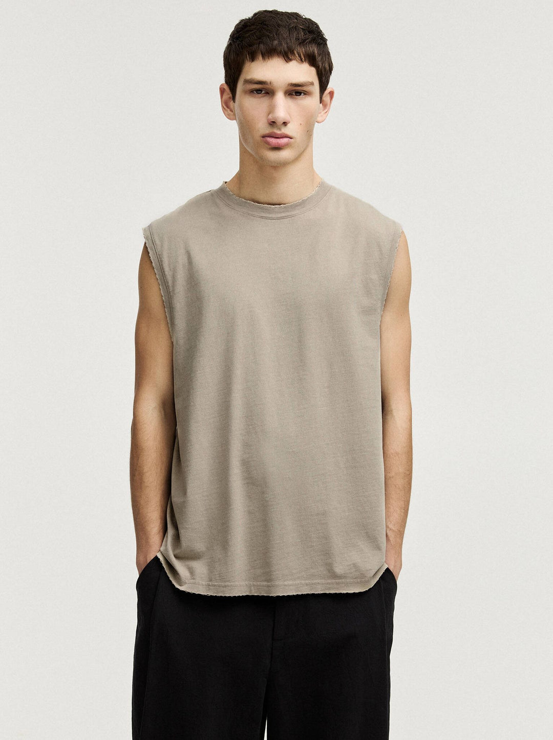 Moudda PULL & BEAR - T-Shirt Sans Manches - Lavé & Grinding - Tunisie 2