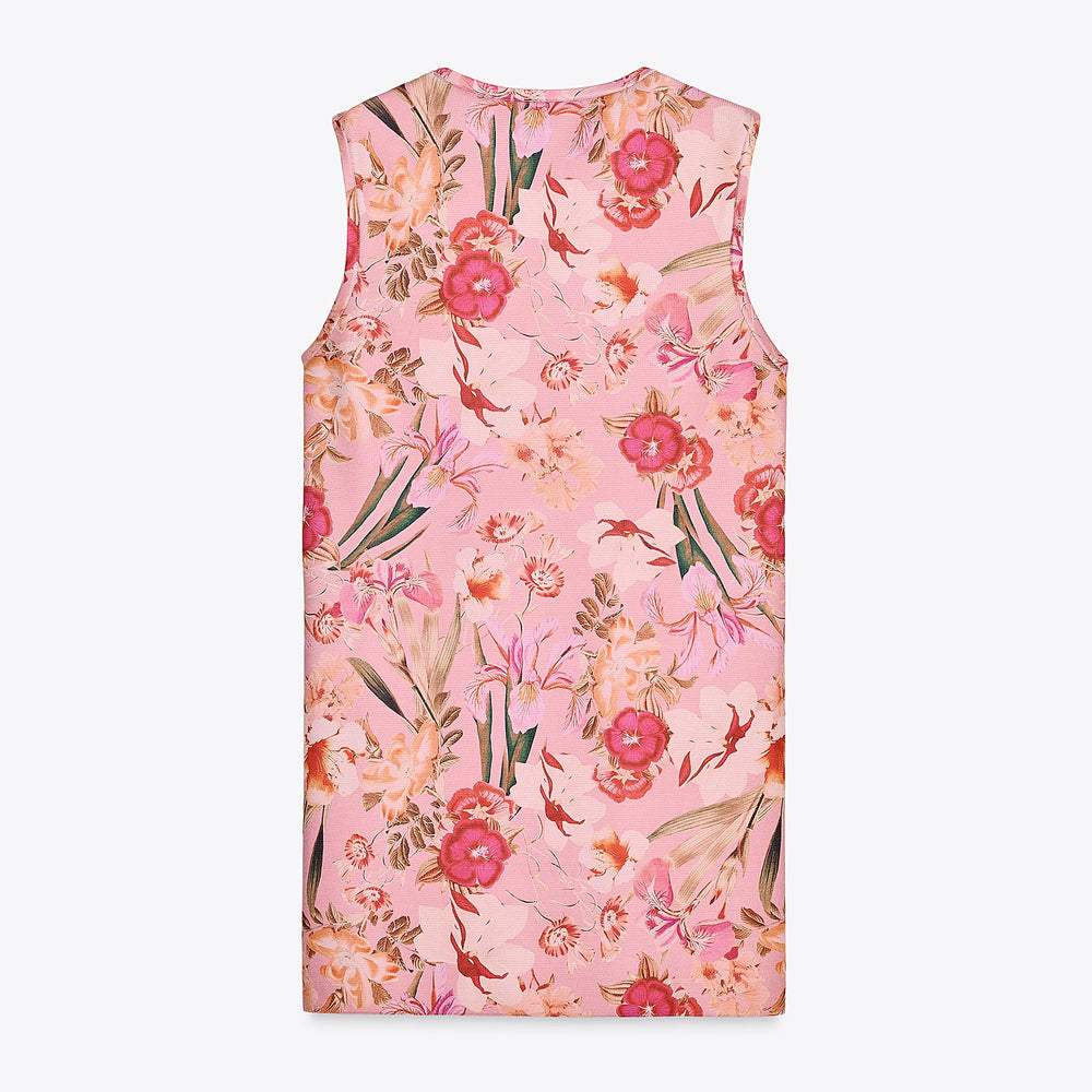 Moudda ZARA - Robe Courte - Col Caja, Manches Courtes & Imprimé Floral - Tunisie 2